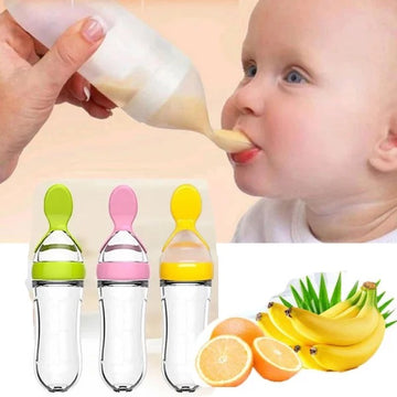Silicone Baby Spoon Feeder Bottle – Safe & Convenient Infant Feeding