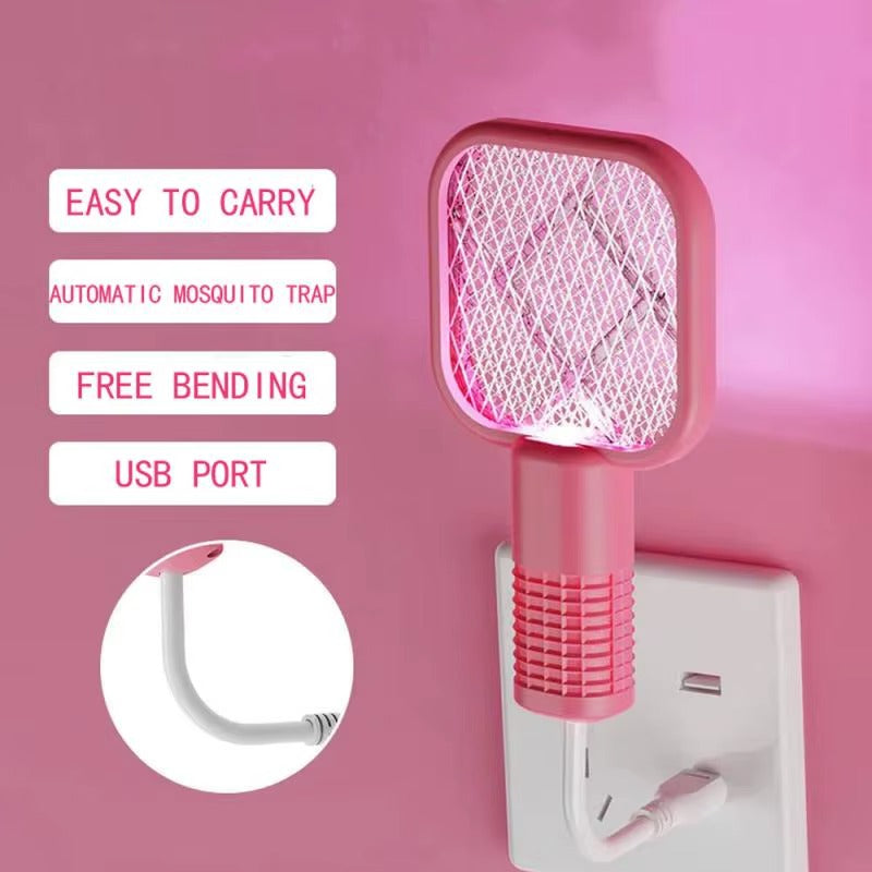 Electric Mini USB Mosquito Killer Racquet Lamp – Wireless Insect Catcher