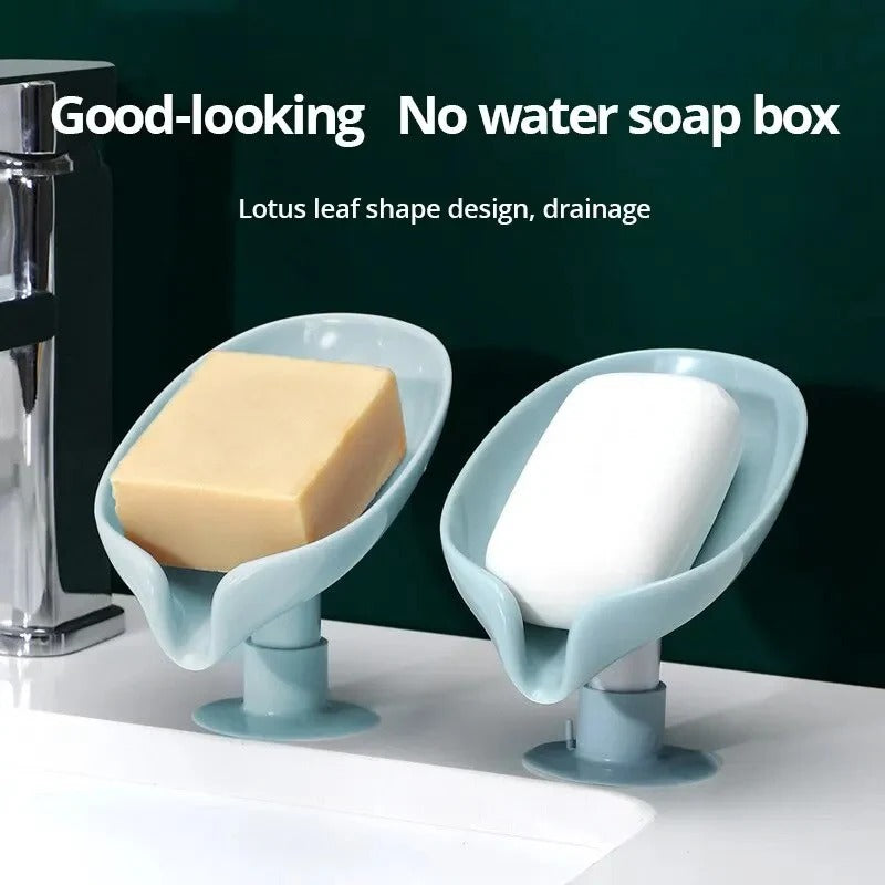 Leaf-Shape Self-Draining Soap Holder – Decorative Hydraulic Soap Dish