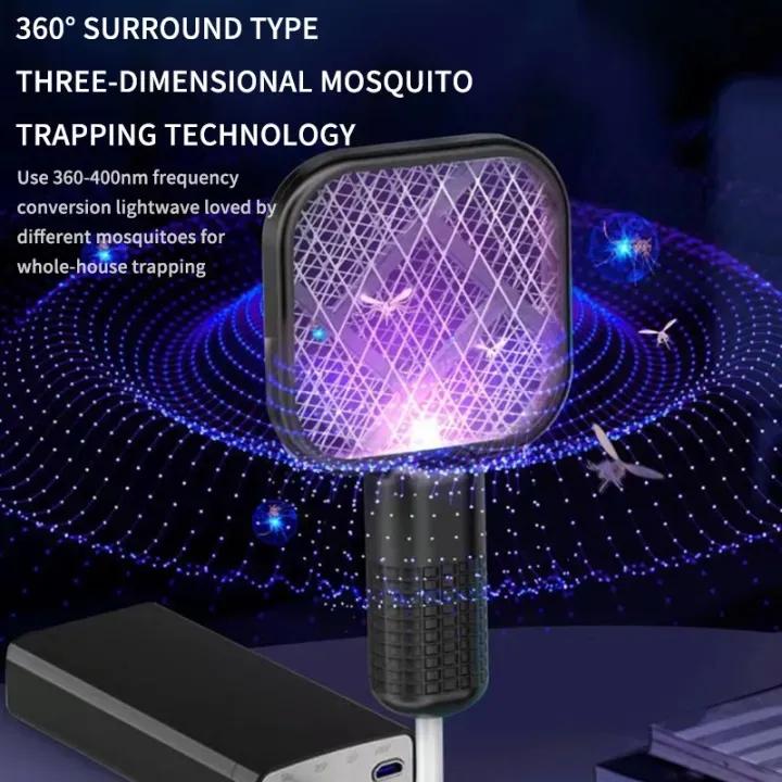 Electric Mini USB Mosquito Killer Racquet Lamp – Wireless Insect Catcher