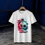 white football design t shirt men summer sports graphic tee breathable casual wear