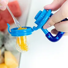 Silicone baby fruit feeder pacifier for safe fruit feeding and teething babies