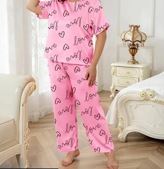 Girls comfortable night suit set featuring soft fabric sleepwear for women, stylish ladies nightwear ideal for relaxing and bedtime comfort.
