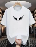 Men’s classic white cotton T-shirt plain casual basic tee