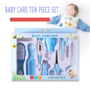 Complete baby grooming kit for newborn care with nail clipper brush and comb