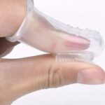 Soft silicone baby finger toothbrush for infant oral care and gentle gum cleaning