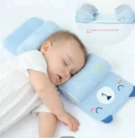 Soft baby head shaping pillow for newborn head support and flat head prevention