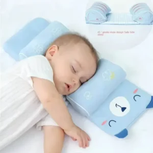 Soft baby head shaping pillow for newborn head support and flat head prevention