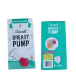 Manual breast pump for baby feeding and breast milk expression for nursing mothers
