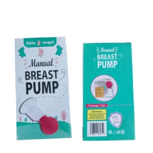 Manual breast pump for baby feeding and breast milk expression for nursing mothers