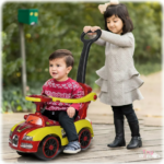 Kids stroller riding car with push handle toddler ride on car stroller