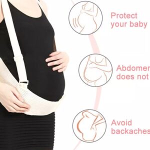 Maternity belt back support belly band pregnancy waist support brace black abdominal binder