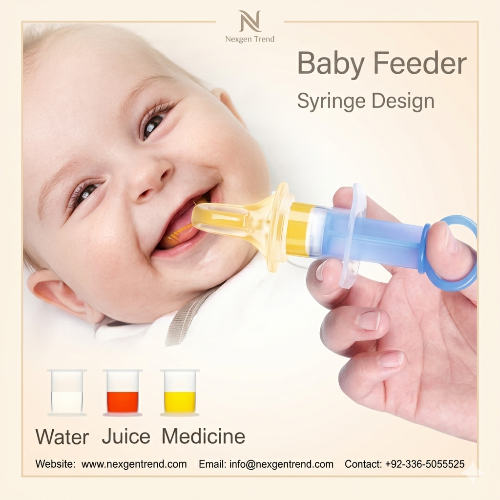 Baby medicine feeder syringe for infants easy liquid feeding tool BPA free safe baby care product Pakistan