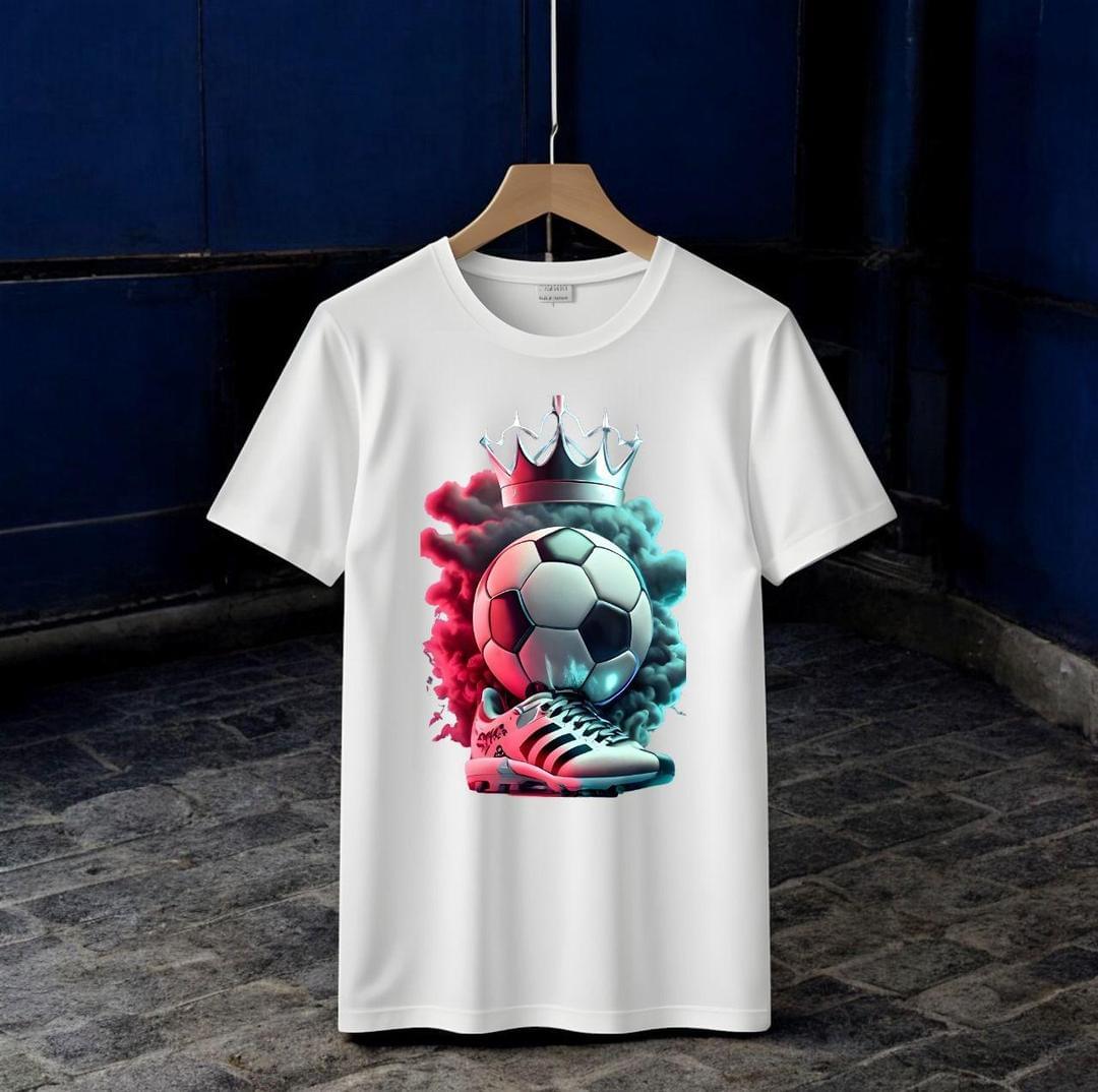 white football design t shirt men summer sports graphic tee breathable casual wear