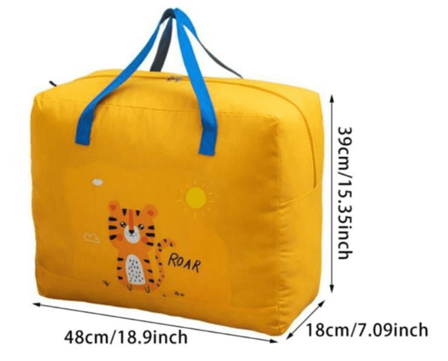 dinosaur-themed baby storage bag for toys, clothes, and nursery organization